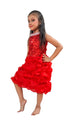 BookMyCostume Red Balloon Frock Western Dance Costume Dress for Girls Kids - Premium